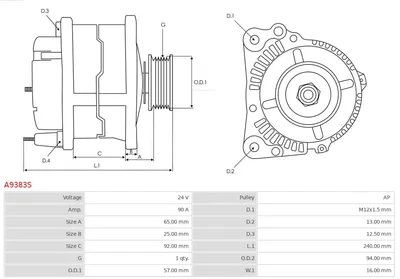 Alternador AS-PL A9383S