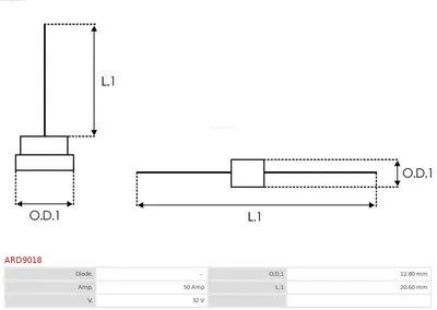 Rectificador, alternador AS-PL ARD9018