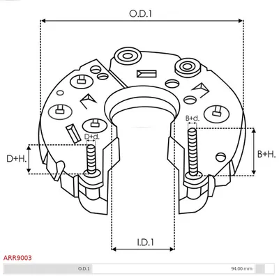 Rectificador, alternador AS-PL ARR9003