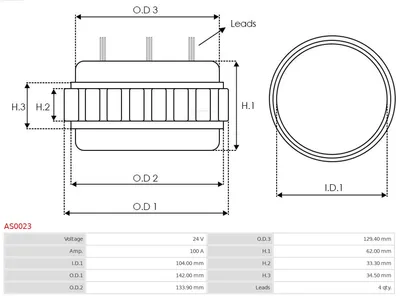 Estátor, generador AS-PL AS0023