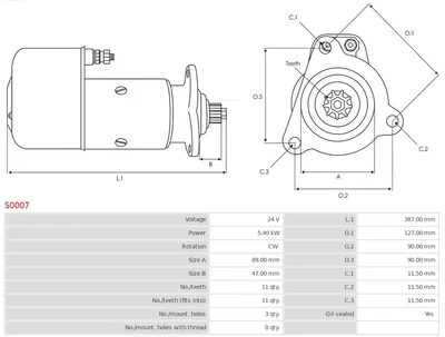 Motor de arranque AS-PL S0007