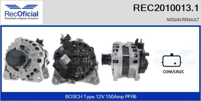 Alternador Nissan QASHQAI II · Renault TALISMAN · Nissan X-TRAIL III