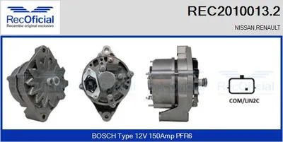 Alternador Nissan QASHQAI II · Renault TALISMAN · Nissan X-TRAIL III