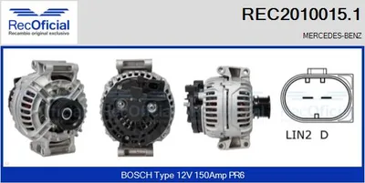 Alternador Mercedes-Benz C-CLASS · Mercedes-Benz GLK-CLASS