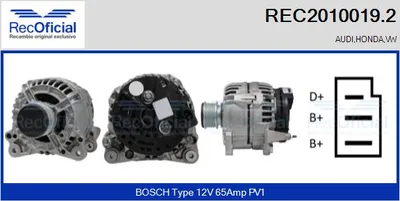 Alternador Audi 100 C3 Saloon · Audi 80 B2 Saloon · Audi 100 C3 Avant