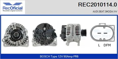 Alternador Seat CORDOBA · Vw TRANSPORTER T4 Bus · Seat IBIZA II