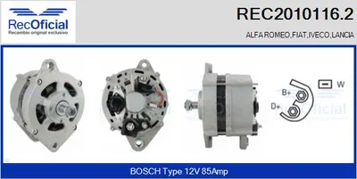 Alternador Fiat CROMA · Alfa Romeo 164 · Lancia THEMA