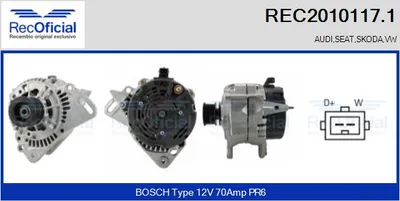 Alternador Audi 100 C3 Avant · Audi 90 B3 · Seat CORDOBA
