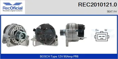 Alternador Seat CORDOBA · Seat TOLEDO I · Vw PASSAT B3/B4