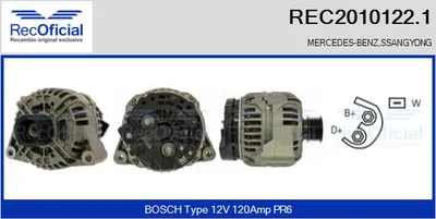 Alternador Mercedes-Benz SL · Mercedes-Benz S-CLASS · Mercedes-Benz T1 Bus