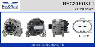 Alternador Vw POLO IV · Seat IBIZA III · Vw TOURAN