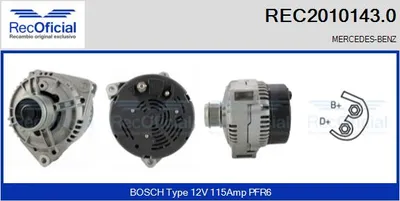 Alternador Mercedes-Benz VITO Bus · Mercedes-Benz VITO Van · Mercedes-Benz V-CLASS