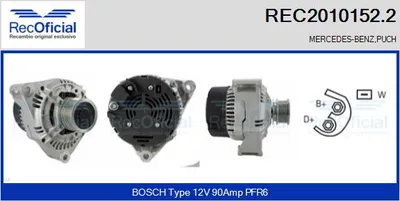 Alternador Mercedes-Benz G-CLASS · Mercedes-Benz E-CLASS · Mercedes-Benz E-CLASS T-Model