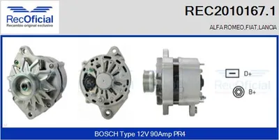 Alternador Fiat CROMA · Lancia DEDRA · Lancia DELTA II