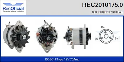 Alternador Opel REKORD E Estate · Opel REKORD E · Opel SENATOR A