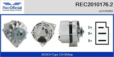 Alternador Alfa Romeo 33 · Alfa Romeo 33 Sportwagon · Alfa Romeo ALFASUD Sprint