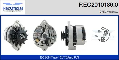 Alternador Opel KADETT C Estate · Opel KADETT C City · Opel KADETT C Coupe