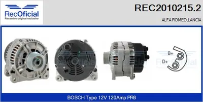 Alternador Lancia KAPPA · Alfa Romeo GTV · Alfa Romeo SPIDER
