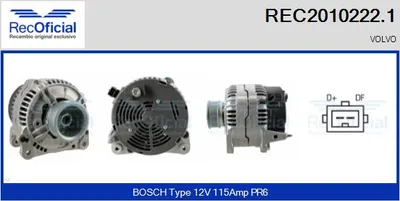 Alternador Volvo 850 Estate · Volvo V70 I · Volvo C70 I Coupe