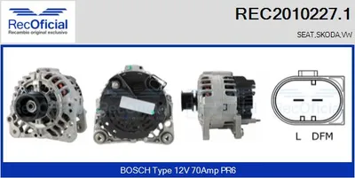 Alternador Seat CORDOBA · Vw POLO III · Seat IBIZA II