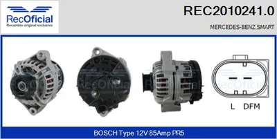 Alternador Smart CABRIO · Smart CITY-COUPE · Smart FORTWO Coupe