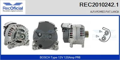 Alternador Alfa Romeo GTV · Alfa Romeo SPIDER · Lancia KAPPA SW