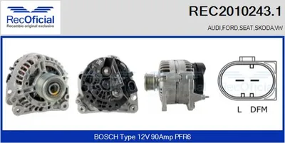 Alternador Seat CORDOBA · Seat IBIZA II · Vw SHARAN
