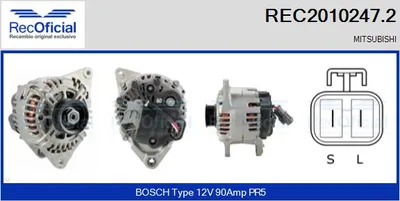Alternador Mitsubishi SPACE STAR MPV