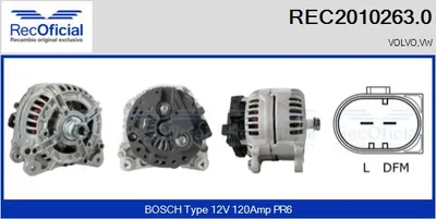 Alternador Vw TRANSPORTER T4 Bus · Vw TRANSPORTER T4 Van · Vw TRANSPORTER T4 Platform/Chassis (70E, 70L, 70M, 7DE, 7DL, 7D