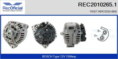 Alternador Mercedes-Benz VITO Bus · Mercedes-Benz VITO Van · Mercedes-Benz V-CLASS