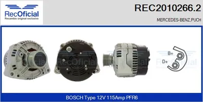 Alternador Mercedes-Benz S-CLASS · Mercedes-Benz G-CLASS · Mercedes-Benz T1 Bus