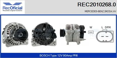 Alternador Vw TRANSPORTER T4 Bus · Mercedes-Benz VITO Bus · Vw TRANSPORTER T4 Van