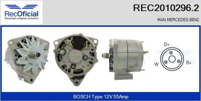 Alternador Mercedes-Benz T2/L Van · Mercedes-Benz T2/L Platform/Chassis