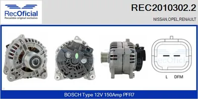 Alternador Opel KADETT D · Opel REKORD E Estate · Opel REKORD E