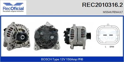 Alternador Renault LAGUNA I Grandtour · Renault MASTER II Van · Renault MASTER II Platform/Chassis