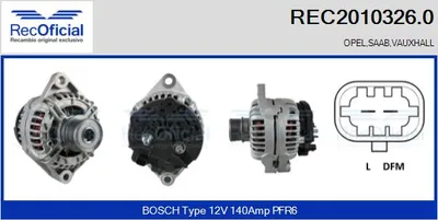 Alternador Opel VECTRA C · Opel VECTRA C GTS · Saab 9-3