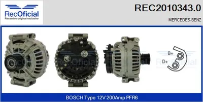 Alternador Mercedes-Benz SPRINTER 2-t Platform/Chassis · Mercedes-Benz SPRINTER 2-t Van · Mercedes-Benz SPRINTER 2-t Bus
