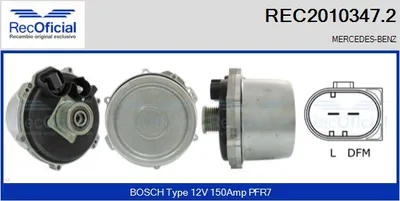 Alternador Mercedes-Benz G-CLASS · Mercedes-Benz E-CLASS · Mercedes-Benz E-CLASS T-Model