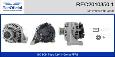 Alternador Volvo S40 I · Volvo V40 Estate · Volvo V70 I