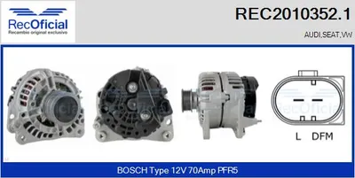 Alternador Vw POLO III · Seat AROSA · Vw LUPO I
