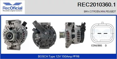 Alternador Mini MINI · Citroën C4 Coupe · Citroën C4 I