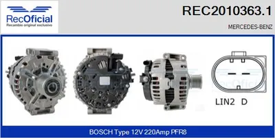 Alternador Mercedes-Benz M-CLASS · Mercedes-Benz S-CLASS · Mercedes-Benz R-CLASS