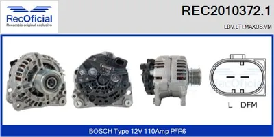 Alternador Ldv MAXUS Bus · Ldv MAXUS Van · Lti TX