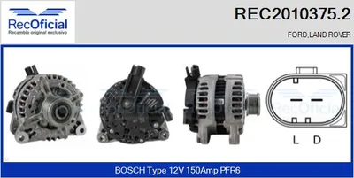 Alternador Ford GALAXY II · Ford S-MAX · Land Rover FREELANDER 2