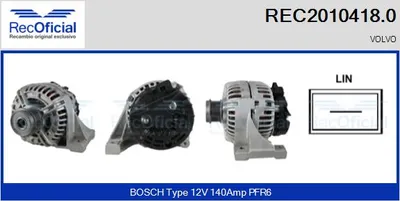Alternador Volvo S80 I · Volvo V70 II · Volvo S60 I