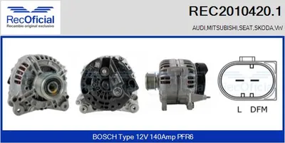 Alternador Seat CORDOBA · Vw SHARAN · Seat ALHAMBRA