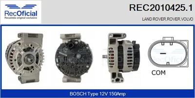 Alternador Volvo XC90 I · Volvo S80 II · Land Rover FREELANDER 2