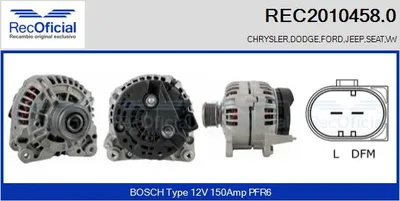 Alternador Vw TRANSPORTER T4 Bus · Vw SHARAN · Ford GALAXY I
