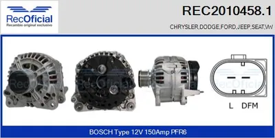Alternador Vw TRANSPORTER T4 Bus · Vw SHARAN · Ford GALAXY I