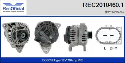 Alternador Seat AROSA · Vw LUPO I · Skoda FABIA I